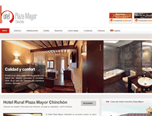 Tablet Screenshot of hotelplazamayorchinchon.com